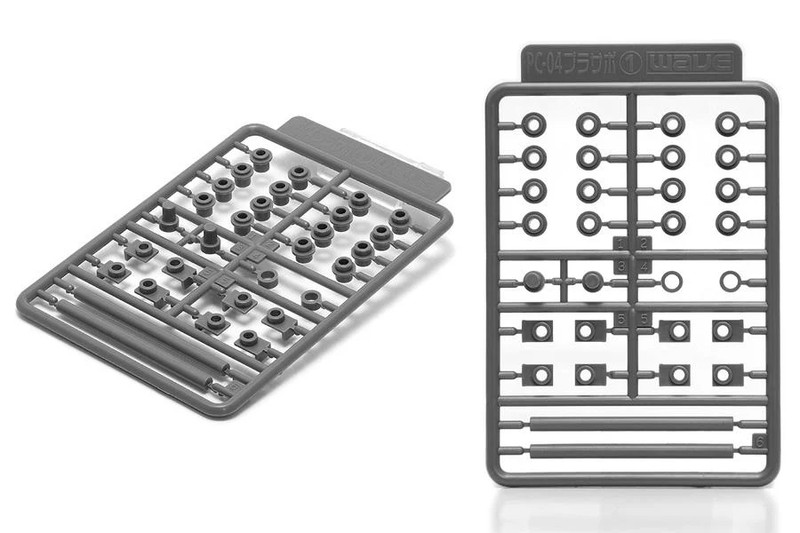 Wave PLASTIC SUPPORT PARTS 1 PC-04 - Polycaps for Movable Mecha Joints 4mm